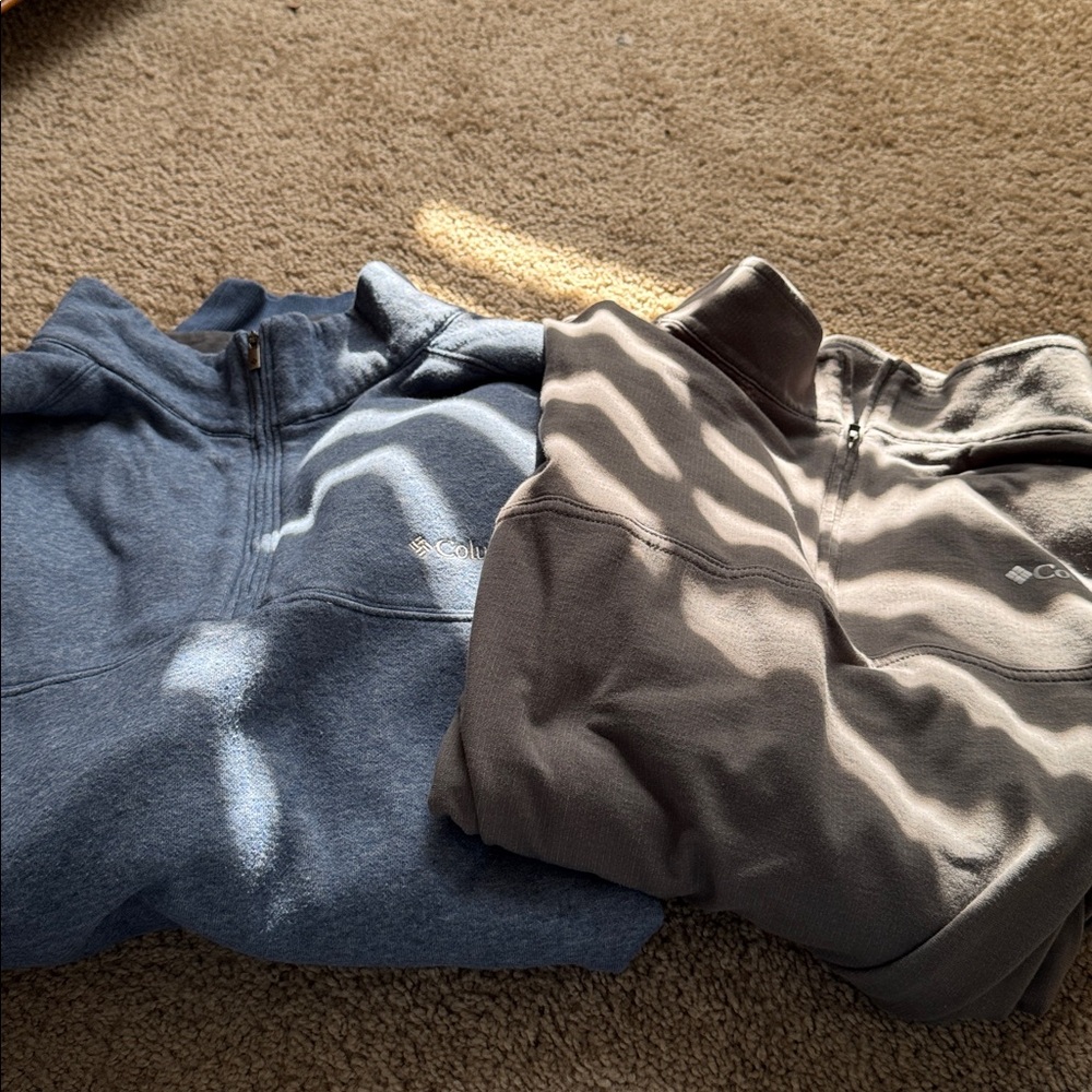 Columbia Blue and Gray Fleece Jackets